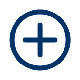 A plus sign inside a circle icon.